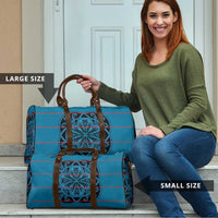 Lesotho Seanamarena - Kharetsa Travel Bag Basotho Traditional Blanket Style - Wonder Print Shop