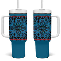 Lesotho Seanamarena - Kharetsa Tumbler With Handle Basotho Traditional Blanket Style - Wonder Print Shop