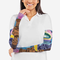 Nigeria Osun-Osogbo Festival Arm Sleeves Oshun God - Yoruba Pattern - Wonder Print Shop