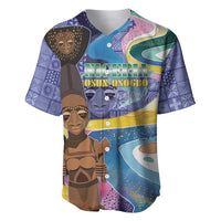 Nigeria Osun-Osogbo Festival Baseball Jersey Oshun God - Yoruba Pattern - Wonder Print Shop