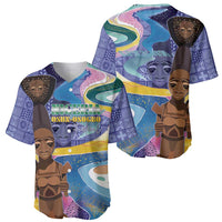 Nigeria Osun-Osogbo Festival Baseball Jersey Oshun God - Yoruba Pattern - Wonder Print Shop
