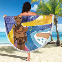 Nigeria Osun-Osogbo Festival Beach Blanket Oshun God - Yoruba Pattern - Wonder Print Shop