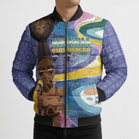 Nigeria Osun-Osogbo Festival Bomber Puffer Jacket Oshun God - Yoruba Pattern - Wonder Print Shop