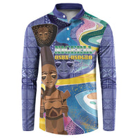 Nigeria Osun-Osogbo Festival Button Sweatshirt Oshun God - Yoruba Pattern - Wonder Print Shop