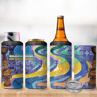 Nigeria Osun-Osogbo Festival 4 in 1 Can Cooler Tumbler Oshun God - Yoruba Pattern - Wonder Print Shop