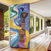 Nigeria Osun-Osogbo Festival Door Cover Oshun God - Yoruba Pattern - Wonder Print Shop