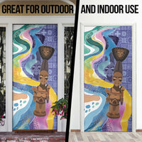 Nigeria Osun-Osogbo Festival Door Cover Oshun God - Yoruba Pattern - Wonder Print Shop