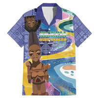 Nigeria Osun-Osogbo Festival Family Matching Mermaid Dress and Hawaiian Shirt Oshun God - Yoruba Pattern - Wonder Print Shop