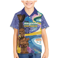 Nigeria Osun-Osogbo Festival Family Matching Mermaid Dress and Hawaiian Shirt Oshun God - Yoruba Pattern - Wonder Print Shop