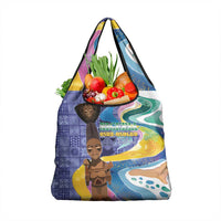 Nigeria Osun-Osogbo Festival Grocery Bag Oshun God - Yoruba Pattern - Wonder Print Shop