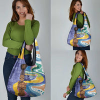 Nigeria Osun-Osogbo Festival Grocery Bag Oshun God - Yoruba Pattern - Wonder Print Shop