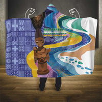 Nigeria Osun-Osogbo Festival Hooded Blanket Oshun God - Yoruba Pattern - Wonder Print Shop