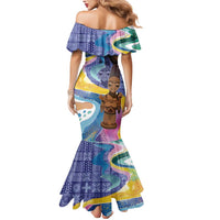 Nigeria Osun-Osogbo Festival Mermaid Dress Oshun God - Yoruba Pattern - Wonder Print Shop