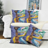 Nigeria Osun-Osogbo Festival Pillow Cover Oshun God - Yoruba Pattern - Wonder Print Shop