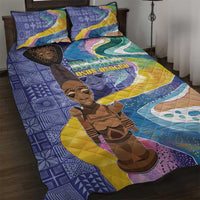 Nigeria Osun-Osogbo Festival Quilt Bed Set Oshun God - Yoruba Pattern - Wonder Print Shop