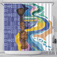 Nigeria Osun-Osogbo Festival Shower Curtain Oshun God - Yoruba Pattern - Wonder Print Shop