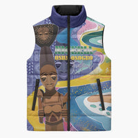 Nigeria Osun-Osogbo Festival Sleeveless Puffer Jacket Oshun God - Yoruba Pattern - Wonder Print Shop