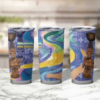 Nigeria Osun-Osogbo Festival Tumbler Cup Oshun God - Yoruba Pattern - Wonder Print Shop