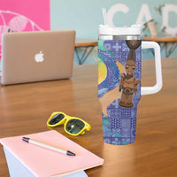 Nigeria Osun-Osogbo Festival Tumbler With Handle Oshun God - Yoruba Pattern - Wonder Print Shop