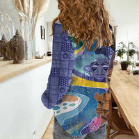 Nigeria Osun-Osogbo Festival Women Casual Shirt Oshun God - Yoruba Pattern - Wonder Print Shop