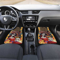 Mexico Day Of The Dead Car Mats La Catrina Mix Cempasuchil Aztec Pattern LT15
