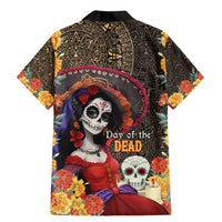 Mexico Day Of The Dead Family Matching Mermaid Dress and Hawaiian Shirt La Catrina Mix Cempasuchil Aztec Pattern LT15