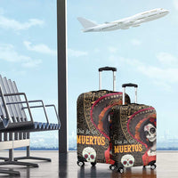 Mexico Day Of The Dead Luggage Cover La Catrina Mix Cempasuchil Aztec Pattern LT15