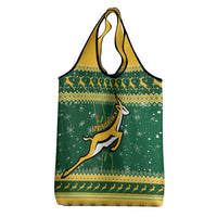 South Africa Christmas Rugby Grocery Bag Springboks Geseende Kersfees