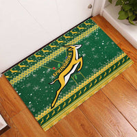 South Africa Christmas Rugby Rubber Doormat Springboks Geseende Kersfees - Wonder Print Shop