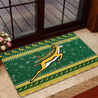 South Africa Christmas Rugby Rubber Doormat Springboks Geseende Kersfees - Wonder Print Shop