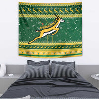 South Africa Christmas Rugby Tapestry Springboks Geseende Kersfees - Wonder Print Shop