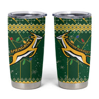South Africa Christmas Rugby Tumbler Cup Springboks Geseende Kersfees - Wonder Print Shop