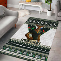 South Africa Christmas Rugby Area Rug Springboks Mascot Mix African Pattern - Wonder Print Shop