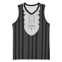 Liberia Black Kpelle Traditional Pattern Basketball Jersey - Wonder Print Shop