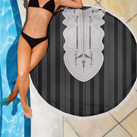 Liberia Black Kpelle Traditional Pattern Beach Blanket - Wonder Print Shop