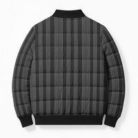 Liberia Black Kpelle Traditional Pattern Bomber Puffer Jacket - Wonder Print Shop