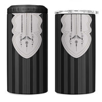 Liberia Black Kpelle Traditional Pattern 4 in 1 Can Cooler Tumbler - Wonder Print Shop