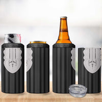 Liberia Black Kpelle Traditional Pattern 4 in 1 Can Cooler Tumbler - Wonder Print Shop
