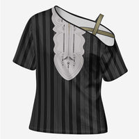 Liberia Black Kpelle Traditional Pattern Cross Shoulder Shirt - Wonder Print Shop