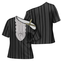 Liberia Black Kpelle Traditional Pattern Cross Shoulder Shirt - Wonder Print Shop