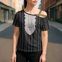 Liberia Black Kpelle Traditional Pattern Cross Shoulder Shirt - Wonder Print Shop