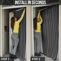 Liberia Black Kpelle Traditional Pattern Door Cover - Wonder Print Shop