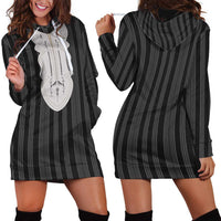 Liberia Black Kpelle Traditional Pattern Hoodie Dress - Wonder Print Shop