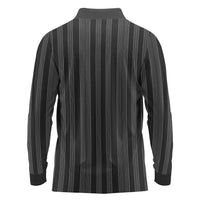 Liberia Black Kpelle Traditional Pattern Long Sleeve Polo Shirt - Wonder Print Shop