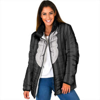 Liberia Black Kpelle Traditional Pattern Padded Jacket - Wonder Print Shop