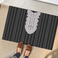 Liberia Black Kpelle Traditional Pattern Rubber Doormat - Wonder Print Shop