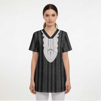 Liberia Black Kpelle Traditional Pattern Scrub Top - Wonder Print Shop