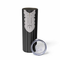 Liberia Black Kpelle Traditional Pattern Skinny Tumbler - Wonder Print Shop