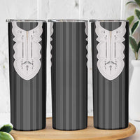 Liberia Black Kpelle Traditional Pattern Skinny Tumbler - Wonder Print Shop