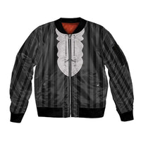 Liberia Black Kpelle Traditional Pattern Sleeve Zip Bomber Jacket - Wonder Print Shop